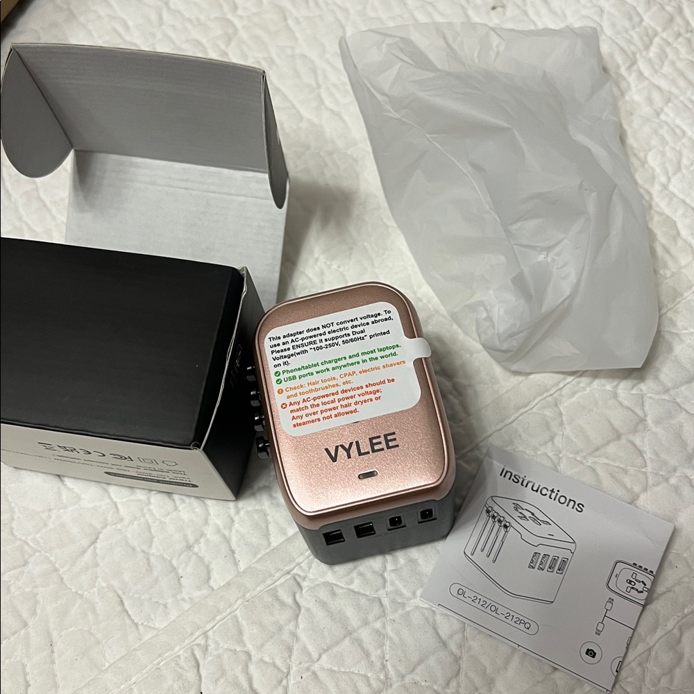 VYLEE Universal International Power Travel Plug Adapter, 5 in 1 European Travel - Picture 5 of 5